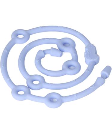 Rvsky Baby Pacifier Holder - Soft Food-Safe Silicone Pacifier Band & Teether (Blue) - Stretchy & Safe for Your Baby - Buy Online on GoSupps.com