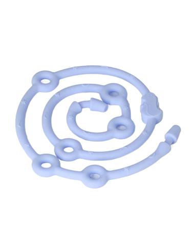 Buy Baby Pacifier with Food Grade Silicone | Anti-Lost Chain Teether - Light Blue - Buy Online on GoSupps.com