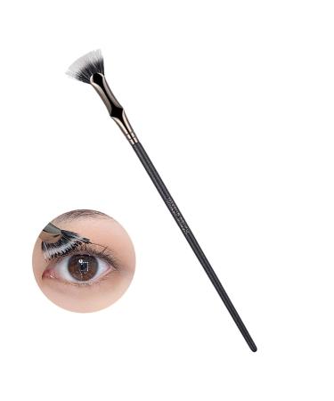 Mascara Fan Brush | Ergonomic Angled Eyelash Brush | Eyelash Eyebrow Brush Lash Wand Brush Tool Eye Shadow Brush Eye Lashes Makeup Tools Eye Shadow Brush for Lower Lashes