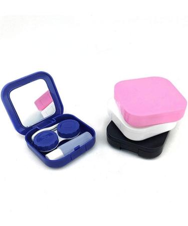 Homeilteds Travel Glasses Contact Lens Box - Portable Eye Care Kit with Mirror - Pink - Buy Online on GoSupps.com