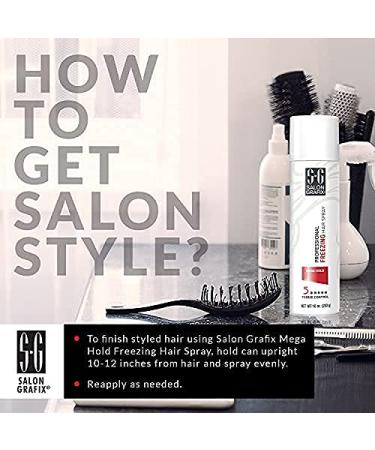 SALON GRAFIX Mega Hold Freezing Hair Spray - Ultimate Hold and Shine for Dramatic Styles and Added Volume - Buy Online on GoSupps.com