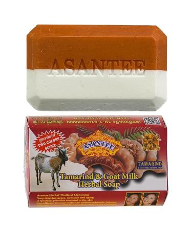 ALIBOOSTER Asantee Tamarind & Goat Milk Natural Soap 125g Thai Herb Soap Gentle and Nourishing Skin Cleanser