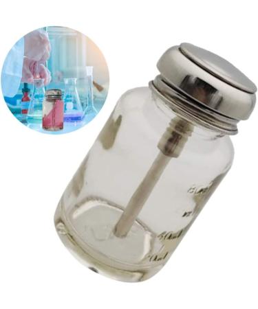 Push Glass Bottle Push Down Alcohol Dispenser for Nail Polish Makeup Remover 80ML press type alcohol bottle - Buy Online on GoSupps.com