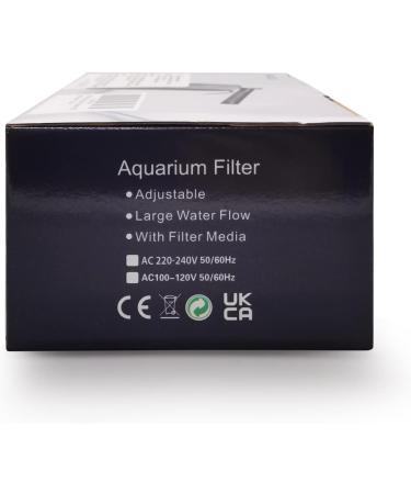 Buy Fedour 165GPH Aquarium Filter U-V with Timer | Adjustable 8W Pump for 30-180L Tanks | Biochemical & Activated Carbon Filtration - Buy Online on GoSupps.com