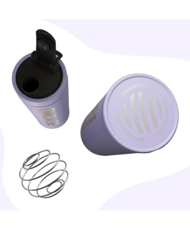 Beyond Fitness Premium Stainless Steel Protein Mixer Shaker Bottle - Insulated, BPA Free, Lilac - Buy Online on GoSupps.com