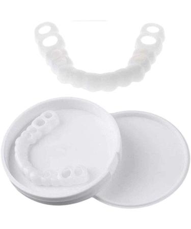 Ytxy upper lower teeth veneers whitening smile teeth cosmetics dentures instant perfect smile teeth fake tooth cover oral hygiene tools quickly repair your teeth (size: 2 pairs))