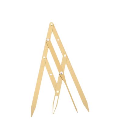 Mobestech 1pc Second Generation Scale Metal Dies Eyebrow Pencils Eyebrow Measurement Tool Eyebrow Line Make up 25x5x0.6cm Golden