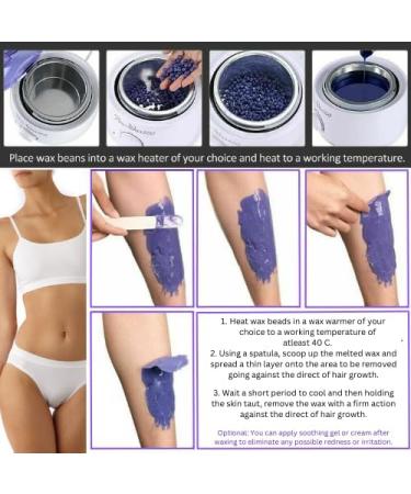 DELUXUS 500g Hard Wax Beads - Brazilian Bikini Wax with 10 Applicators - Rose Wax Beads for Hair Removal - Buy Online on GoSupps.com