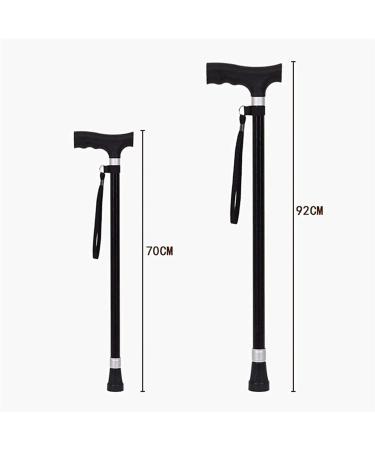 Telescopic Non Slip Crutches Elderly Canea Old Man Walking Stick Tapping Stick T Handle Baston Elder Stable Crutch Hiking Elderly and Arthritis Seniors Disabled Black Walk for Elderly rollator walker - Buy Online on GoSupps.com