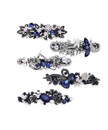 Women's Hair Clips 5 Pieces Retro Rhinestone Hairpin Butterfly Hair Clips Bridal Hair Accessories Set Hair Accessories