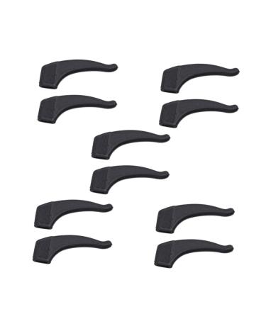 Magiclulu 5 pairs of glasses tips sleeves Sunglasses ear pads glasses accessories for ears anti-glasses holder glasses holder brick hook glasses holder anti-slide glasses ear holder bracket black 3.6x1.6cm