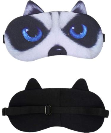 Shop 4 Cute Animal Sleep Eye Masks - Adjustable Soft Dog Eye Masks for Men & Women | International Shipping - Buy Online on GoSupps.com