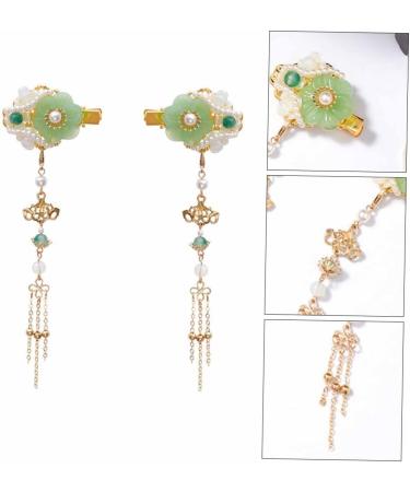 minkissy 2 Pairs Tassel Hair Clip Hanfu Headband Clips for Hair Accessories Antique Chinese Hair Pins Asian Hair Accessories Chinese Flower Hair Clips Chignon Pin Kimono Pearl Flowers Miss - Buy Online on GoSupps.com