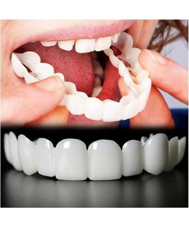 2 Pairs Temporary Nature and Comfortable Adjustable for Men and Women Beautiful Smile(White) (4)