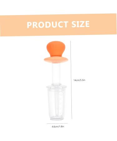 Toyvian Baby Feeder Squeeze Silicone Pacifier - 2 Pack for Baby Food & Fluids - Push-Type Design (Orange) - Ideal for Toddlers - Buy Online on GoSupps.com