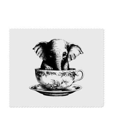 LC00023918 Microfiber Eyeglass Cleaning Cloths Elephant 2 Pack