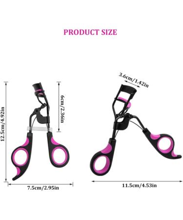 Eyelash Curlers with Comb Stainless Steel Lash Curler Quick Eye Makeup Accessory with 5 Replacement Refills for Women Girl - Buy Online on GoSupps.com