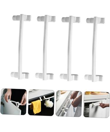 Anneome 4pcs Door Hook Cabinet Hooks Towel Hook Over Drawer Towel Rack Towel Hanging Rack Cabinet Door Shelf White 24X7X6CM - Buy Online on GoSupps.com