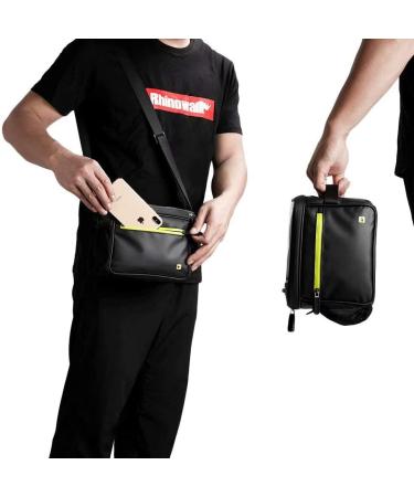 Rhinowalk Waterproof Bicycle Handlebar Pocket Bag - Matte Green | Front Wheel Camera & Cell Phone Holder with Transparent Window - Buy Online on GoSupps.com