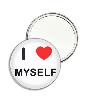 I Love Myself - 77mm Round Compact Mirror