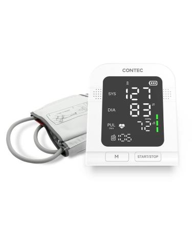 CONTEC08C Automatic Upper Arm Blood Pressure Monitor Irregular Heartbeat & Hypertension Detector BP Monitor with LED Display 200 Sets Memory no battery (Adult Cuff(8.7-13in))