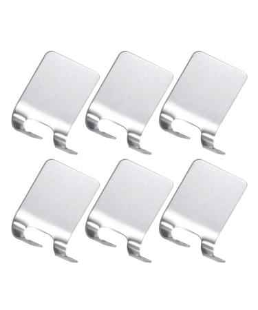 Lurrose 6th shaver holder bathroom organizer shower hook shaving hooks High-performance hook razor base stand Utility storage hooks bathing hooks stainless steel 304 inside razing blade silver