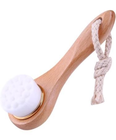 1PC Facial Cleansing Brush Manual Face Brush Bamboo Charcoal Bristles Wooden Handle for Washing Face Pore Exfoliation Wash Makeup Massaging Brush - Buy Online on GoSupps.com