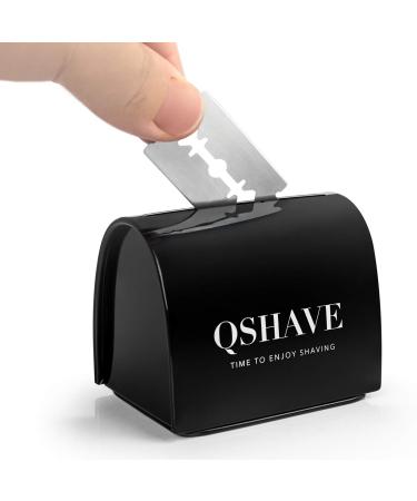 QSHAVE Blade Disposal Case Safe Storage Bank for Used Safety Razor Blades 1 Count (Pack of 1)
