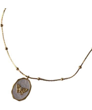 OralGos Elegant Butterfly Pendant Necklace with Photo Album | Delicate Shell Frame Butterfly Jewelry - International Shipping - Buy Online on GoSupps.com
