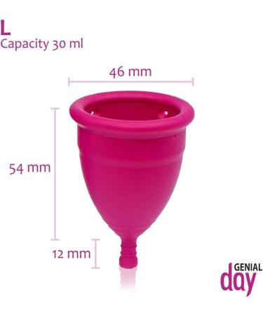 Genial Day Large Menstrual Cup for Comfortable Flow | Eco-Friendly & Reusable - Buy Online - Buy Online on GoSupps.com