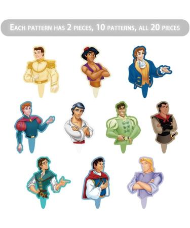 Princess and Prince Cupcake Toppers Birthday Cake Decorations Party Supplies Decor 50 counts - Buy Online on GoSupps.com