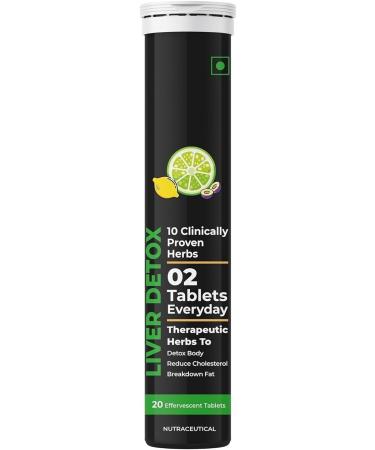 Liver Detox Effervescent | Fizzy Water with 10 Ayurvedic Herbs | Clinically Researched Therapeutic Ingredients | Drop Dissolve Fizz Drink | Pack of- 1 | 20 Tablets
