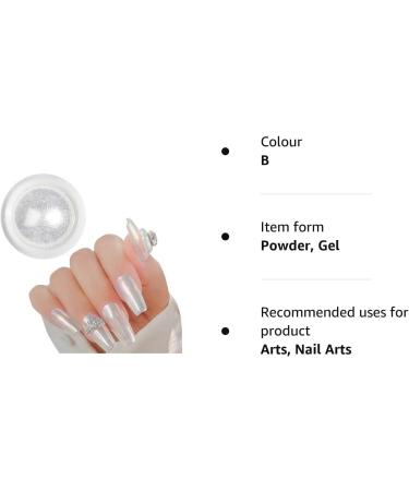 BISHENGYF Pearl Chrome Nail Powder - Super Gloss Shell Nails Art Powder for Stunning Nail Designs - Buy Online on GoSupps.com