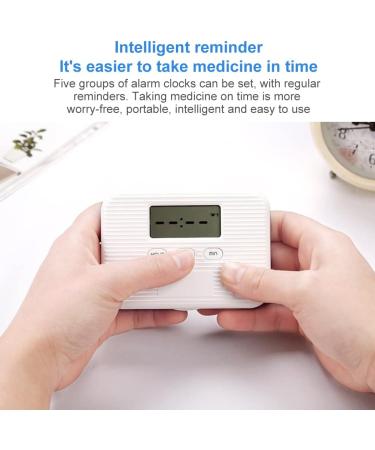 Electronic Pill Timer Dispenser with Alarm, LCD Display & 6 Compartments - Daily Digital Pill Organizer - Buy Online on GoSupps.com