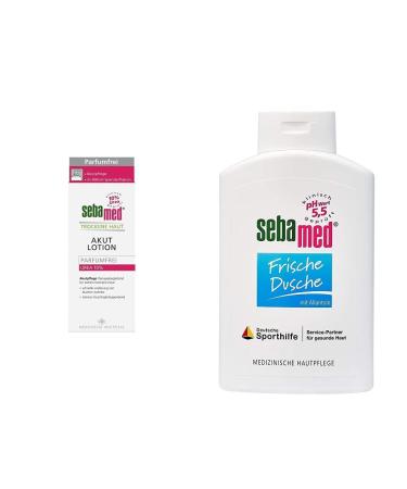 Sebamed urea acute 10% lotion & fresh shower shower gel for sensitive and stressed long -lasting feeling of freshness the skin supplies with moisture by amino acids and allantoin (400 ml) 400 ml (1 Pack) bundle with fresh shower shower gel