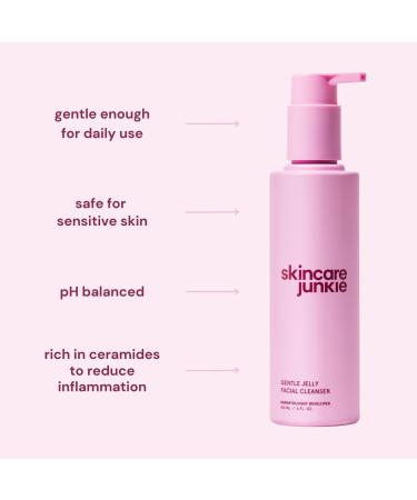 Jelly Facial Cleanser | Purifying Gel Cleanser for Normal to Oily Skin | Hyaluronic Acid Ceramides & Niacinamide | 6 OZ | No Synthetic Fragrance | Dermatologist Developed - Buy Online on GoSupps.com