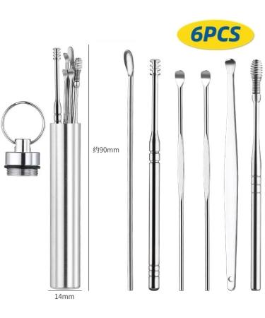Portable Ear Cleaner Stainless Steel Ear Spoon Set Stainless Steel Ear Wax Remover Reusable Stainless Steel Ear Wax Remover Set Ear Wax Easily Removed Ideal for Personal and Home Use(NO.2) - Buy Online on GoSupps.com