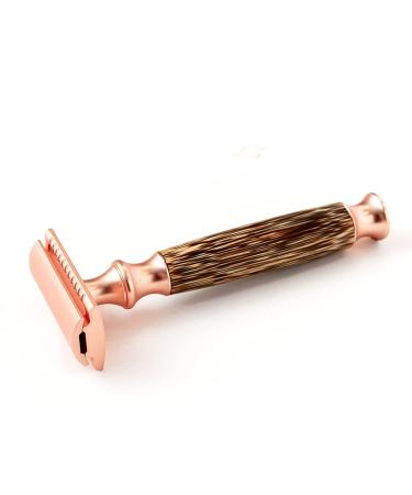 Wowe Lifestyle Double Edged Safety Razor - Eco-Friendly Grooming Bamboo Handle 5 Blades - Better Shave for Men & Women (Rose Gold - Buy Online on GoSupps.com