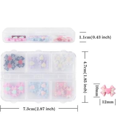 18 Pcs 3D Nail Art Bowknot Nail Charm Jewelry DIY Manicure Decoration Nail Studs Nail Art Accessories Easy To Use DIY Nail Accessories Resin Colorful - Buy Online on GoSupps.com