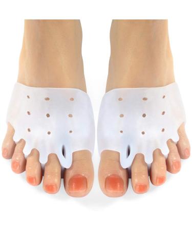 Gel Metatarsal Pads 6Pcs  Ball of Foot Cushions with Breathable Honeycomb Toe Separator Mortons Neuroma Callus Metatarsal Foot Pain Relief Bunion Forefoot Cushioning Relief Women (Style 2)