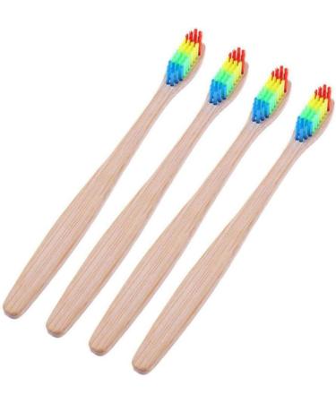 FRCOLOR 4pcs Adult Toothbrush Set - Eco-Friendly Colorful Travel-Friendly Oral Care - Degradable & Effective Bristles - Buy Online on GoSupps.com