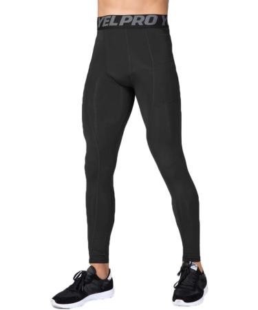 Yuerlian Men's Compression Pants with Pockets - 3 Pack Athletic Leggings for Running & Cycling - Buy Online on GoSupps.com