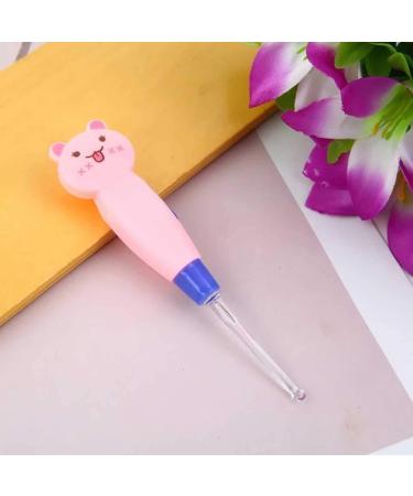 KXDFDC Ear Spoon Cleaning with LED Lighting Cute Animal Detachable Earwax Remover Tool Safety Cleaner Spoon for Kids Peel Ears (Color : 04)