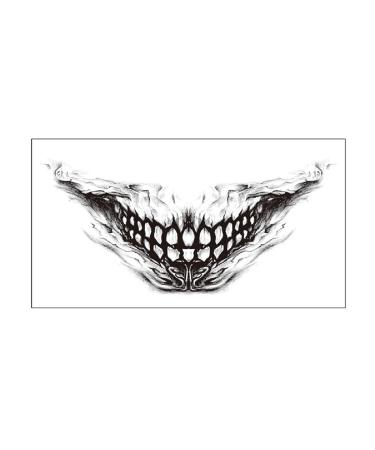 Halloween Face Makeup Stickers: 4 Pairs Eye Shadow & Skeleton Mouth Tattoos - Buy Online on GoSupps.com