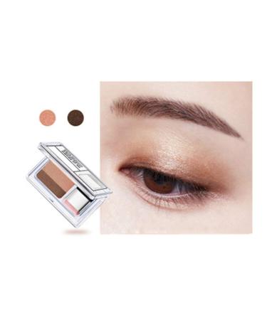 Lazy Eyeshadow Two-Tone Glitter Palette | Waterproof & Long Lasting | Easy Makeup Set with Brush - Buy Online on GoSupps.com