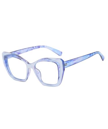 laureles Fashion Reading Glasses Blue Light Blocking Eyewear Women Computer Floral Leopard Cat Readers Female Blue 1.75 x