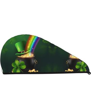 St. Patrick's Day Microfiber Hair Towel | Super Absorbent Coral Velvet Wrap for Long Curly & Thick Hair - Quick Dry for Women - Buy Online on GoSupps.com
