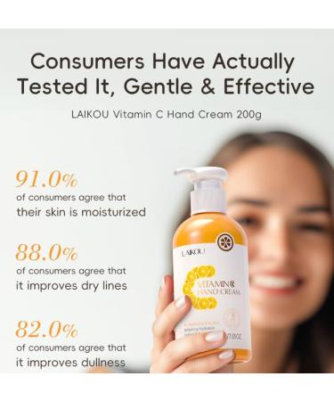 Vitamin C Hand Cream Moisturizing Lotion for Younger Hands - Rich Velvety & Protects Skin Nourishing Hydrating Exfoliating Film for Hands Body Moisturizer & - Buy Online on GoSupps.com