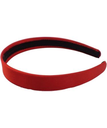 Topkids Accessories Silky Shiny Single 2cm Wide Satin Headbands Alice Band For Kids and Women Colourful - 70's 80's 90's Hair Bands For School or Costumes (Red) - Buy Online on GoSupps.com