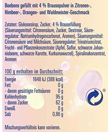 Ahoj-Brause Bonbons 2kg - Vegan Sparkling Fruit Candies in Raspberry Orange Lemon & Woodruff - Sweet & Sour Flavors - Buy Online on GoSupps.com